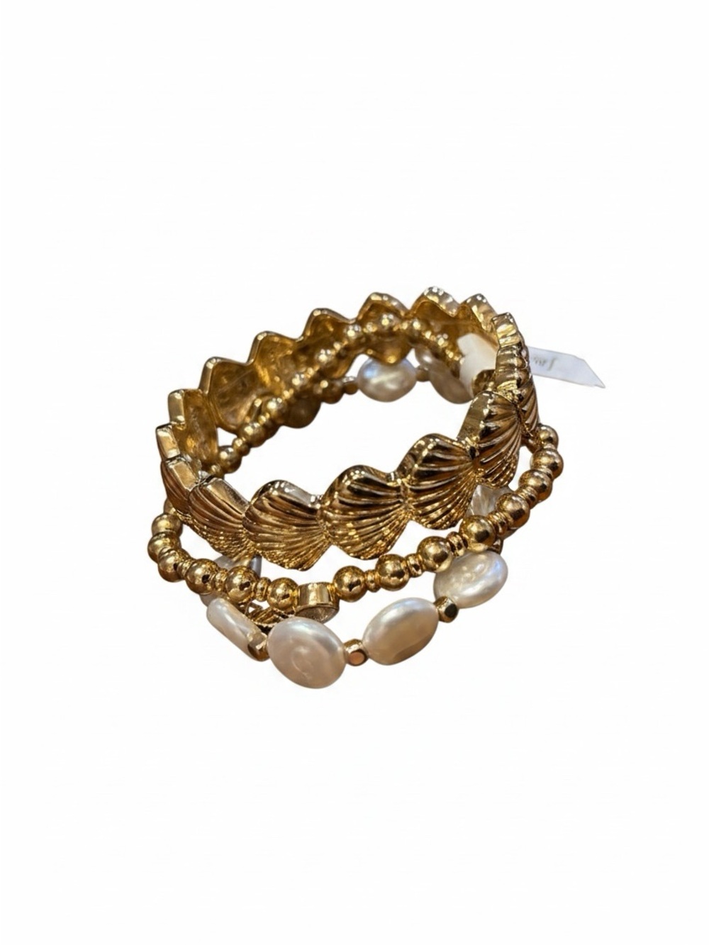 Lilly Pulitzer Gold Tone Pearl Stack Bracelet Set NWT